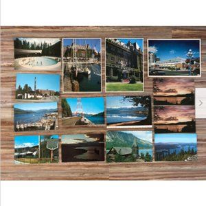 14 Vtg British Columbia Canada Postcards Prince Rupert Nakusp Lake Bennett